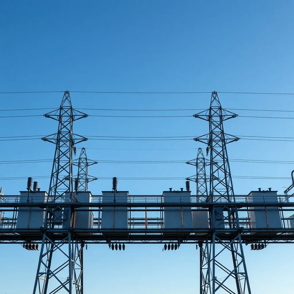Large scale electrical power substation and transmission lin